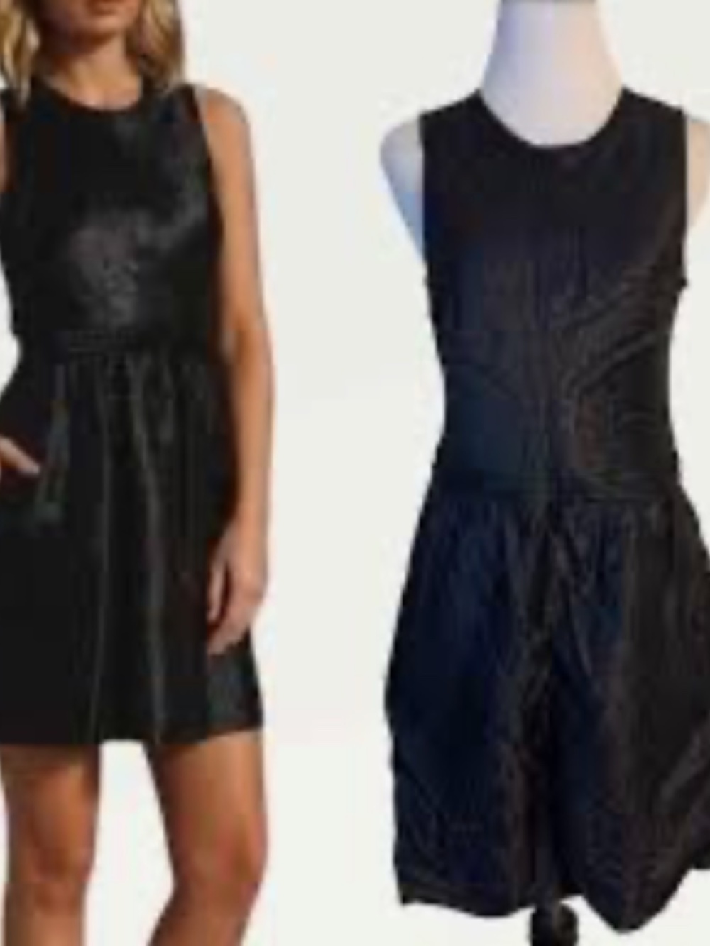 Theory Black Sleeveless Textured Midi Dress